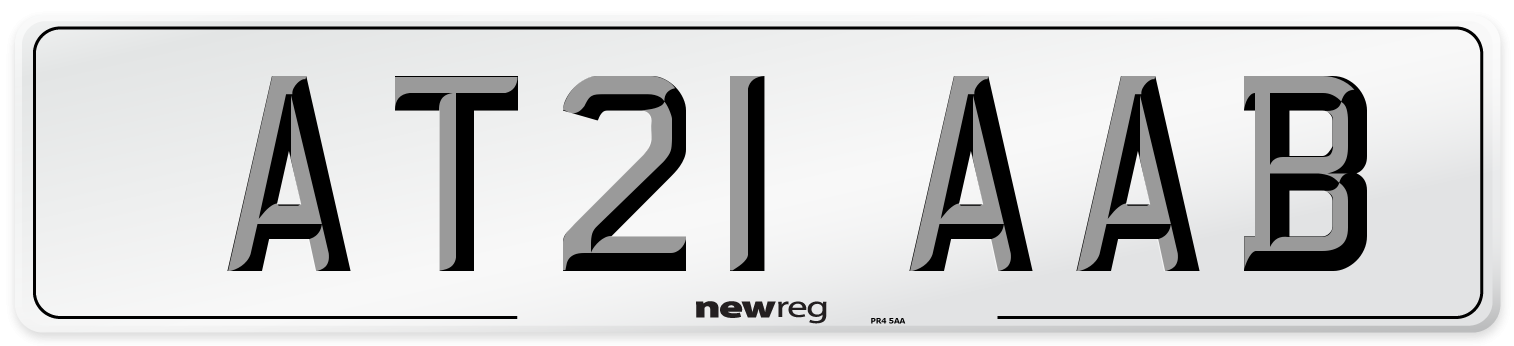 AT21 AAB Number Plate from New Reg